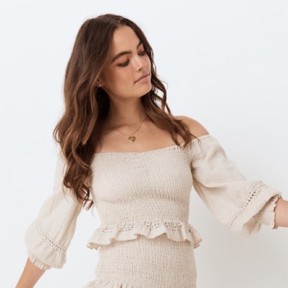 New Spell Lola Ruched Off Shoulder Top - Picture 9 of 12